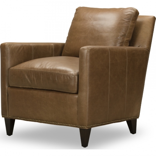 Parker Accent Chair in Trends Coffee Brown Top Grain Leather